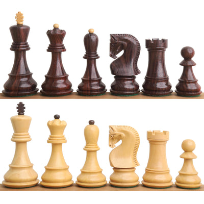 3.9" Russian Zagreb 59' Chess Pieces Only Set - Double Weighted Rose Wood