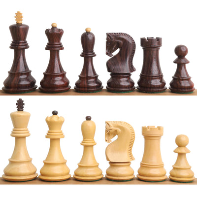 3.9" Russian Zagreb 59' Chess Set - Chess Pieces Only - Double Weighted Rose Wood