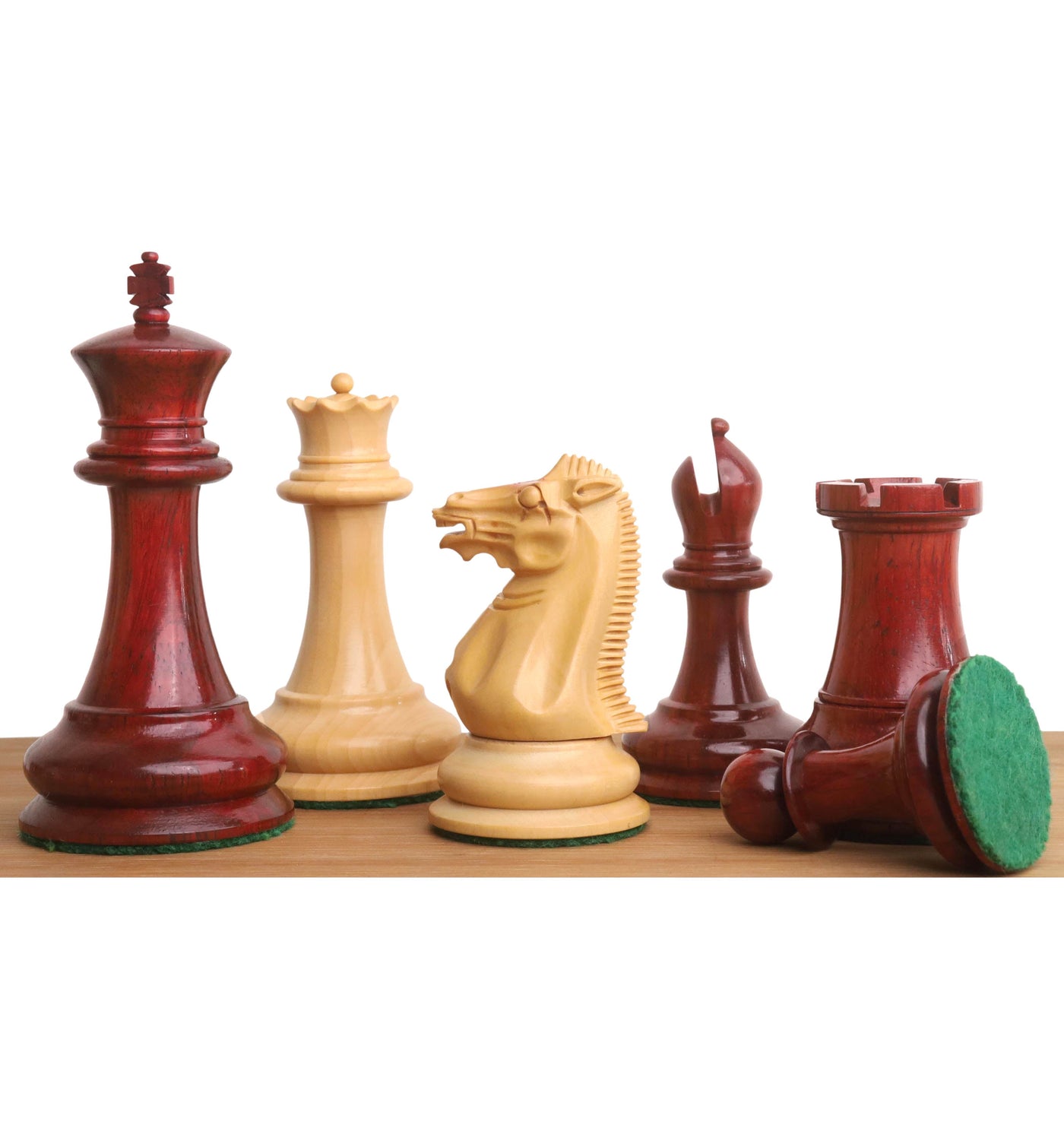 Slightly Imperfect 1849 Jacques Cook Staunton Collectors Chess Set - Chess Pieces Only- Bud Rosewood - 3.75"