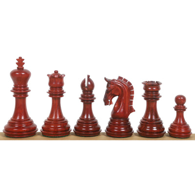 Combo of 3.8" Imperial Staunton Chess Set - Pieces in Bud Rosewood with 21" Bud Rosewood Board