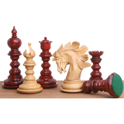 4.3" Marengo Luxury Staunton Chess Pieces Only Set- Bud Rosewood Triple Weight