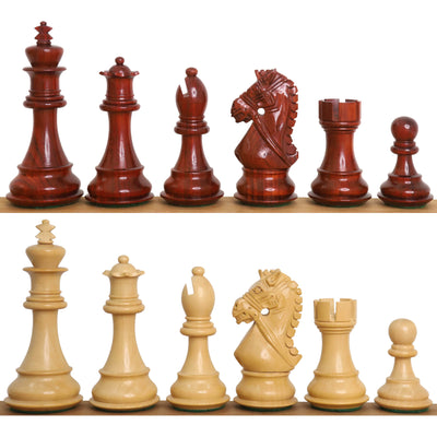 3.9" Bridle Staunton Luxury Chess Set - Chess Pieces Only - Bud Rosewood & Boxwood