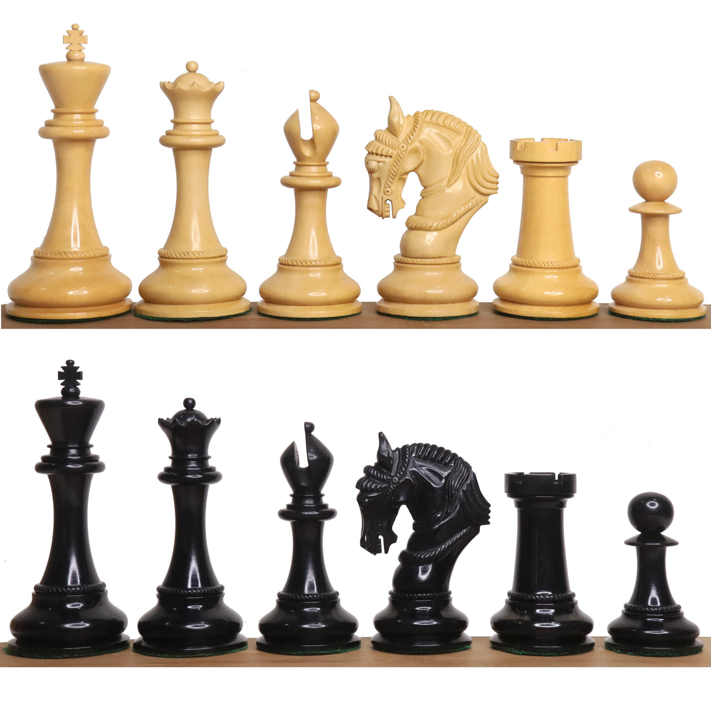4.5" Imperator Luxury Staunton Chess Set - Chess Pieces Only - Ebony Wood -Triple Weight