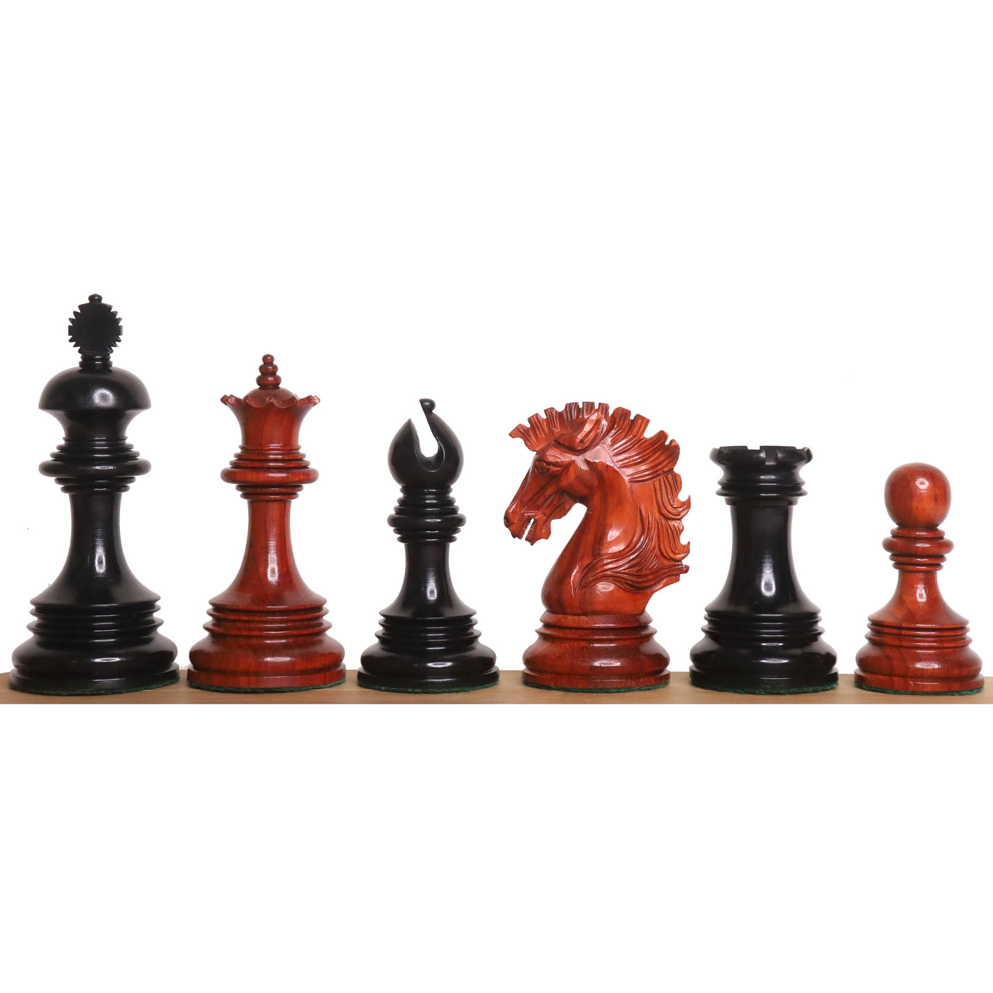 Alexandria Luxury Staunton Chess Set - Chess Pieces Only - Triple Weighted - Ebony & Bud Rosewood