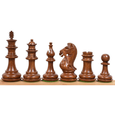 4.2" Supreme Luxury Sheesham Wood Weighted Chess Set - Chess Pieces Only - Extra Queens