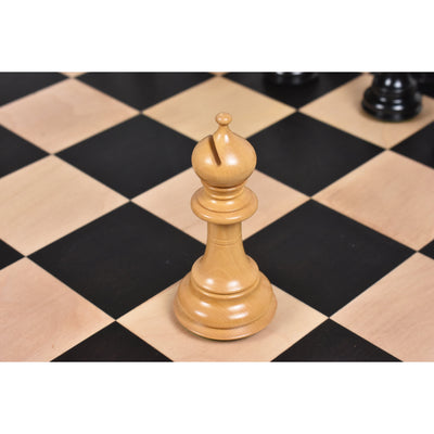4.6" Prestige Luxury Staunton Chess Set - Chess Pieces Only -Natural Ebony Wood- Triple Weighted