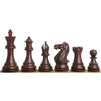 3.9" Professional Staunton Chess Set - Chess Pieces Only - Weighted Rosewood & Boxwood