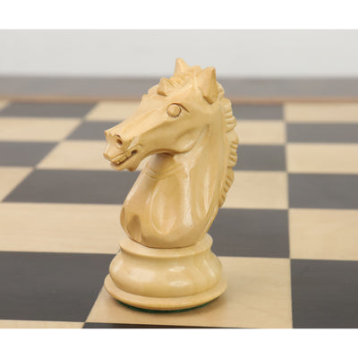 Slightly Imperfect 4" Alban Knight Staunton Chess Set - Chess Pieces Only - Weighted Ebonised Boxwood