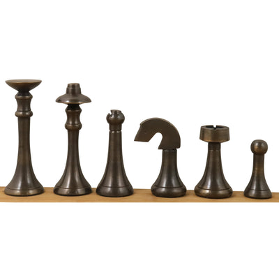 Brass Chess Set Combo of 3.1" Contemporary Chess Pieces