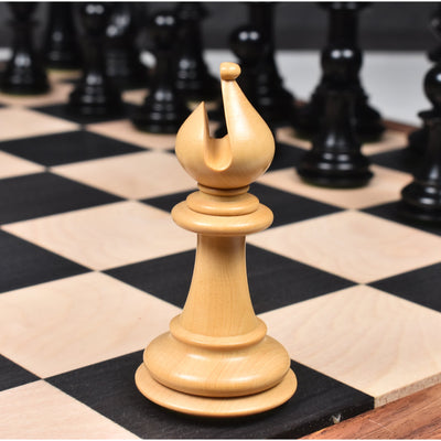 3.7" Emperor Series Staunton Chess Set - Chess Pieces Only- Double Weighted Ebony Wood