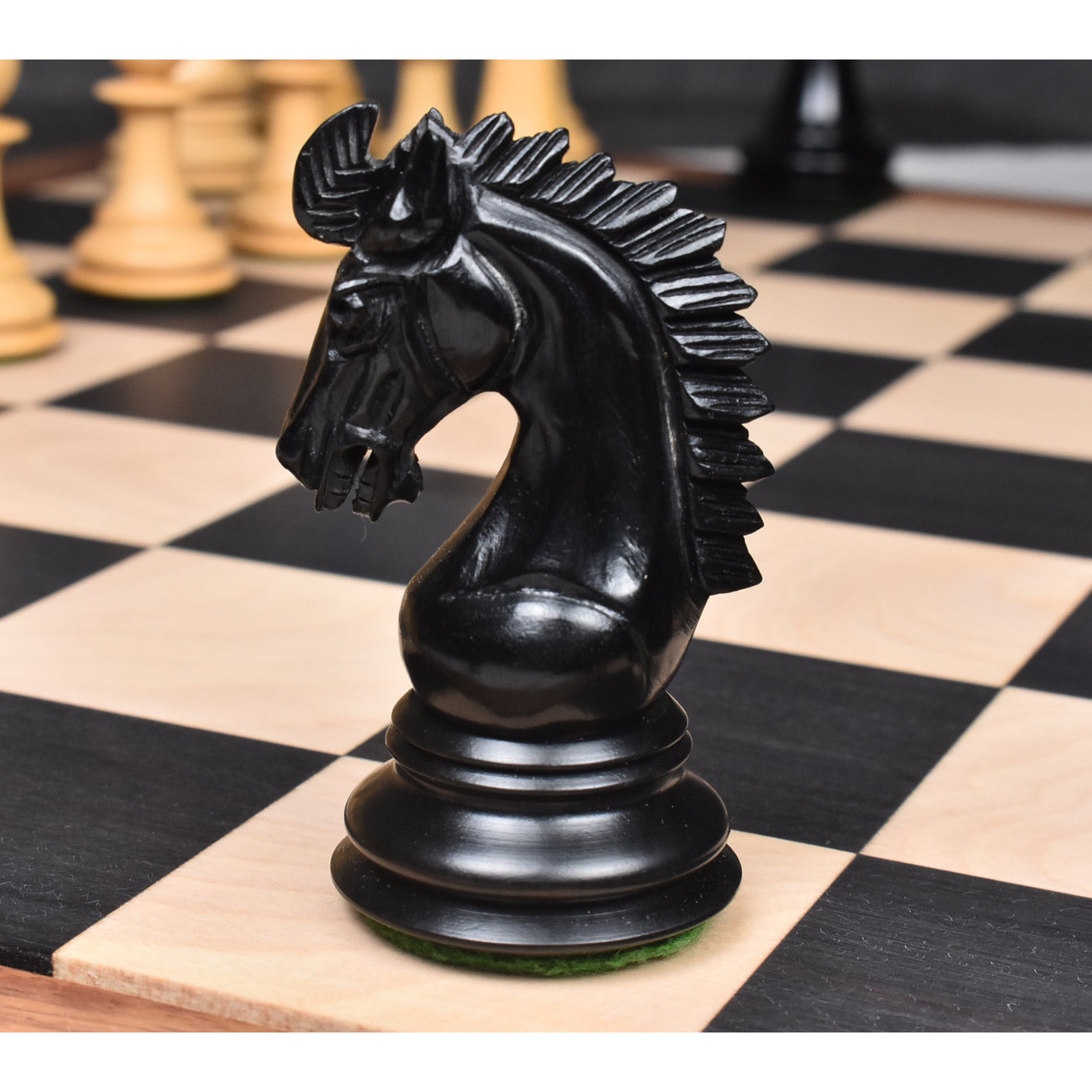 Slightly Imperfect 3.7" Emperor Series Staunton Chess Set - Chess Pieces Only- Double Weighted Ebony Wood