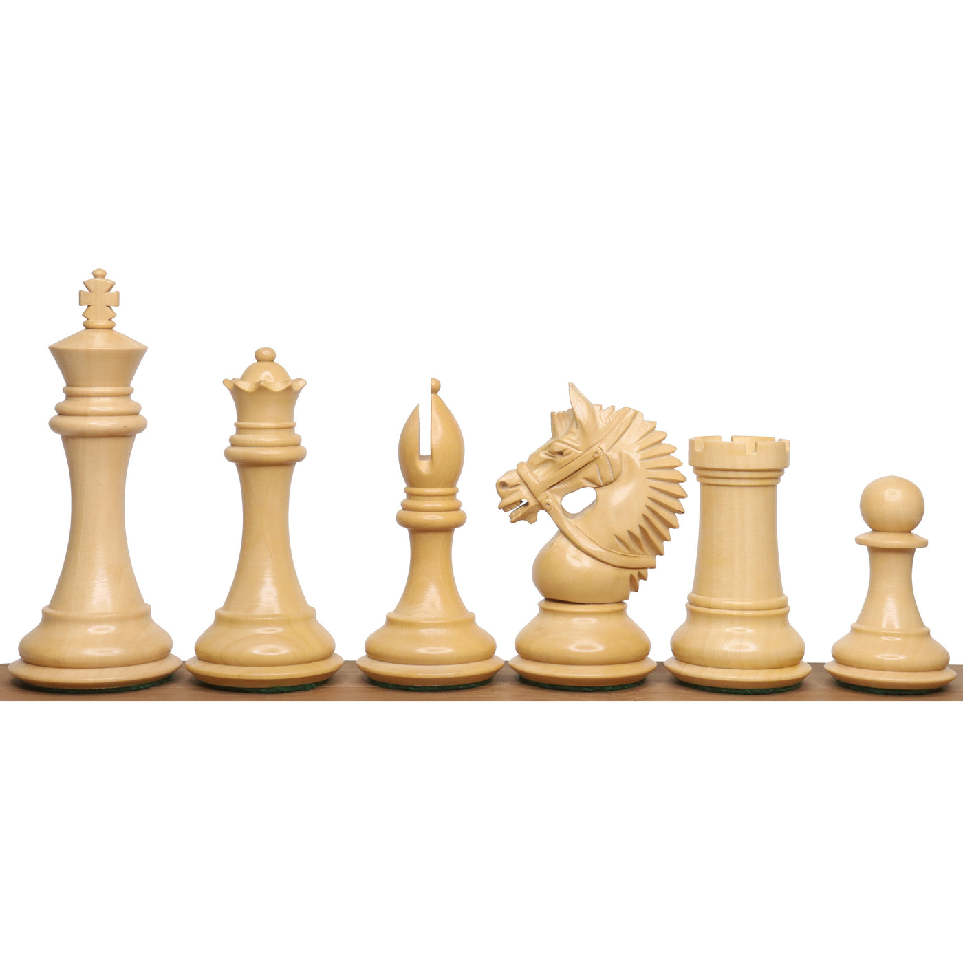 4.2" American Staunton Luxury Chess Set - Chess Pieces Only-Triple Weighted Budrose Wood