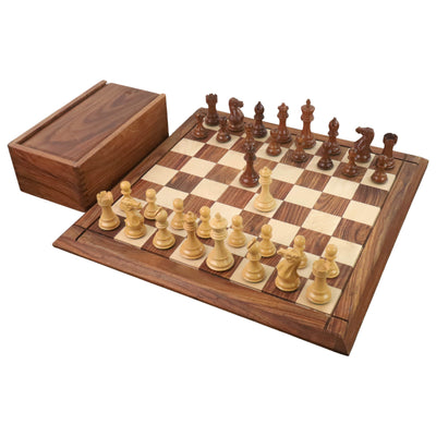 4.1" Pro Staunton Weighted Wooden Chess Set - Chess Pieces Only - Sheesham wood - 4 queens