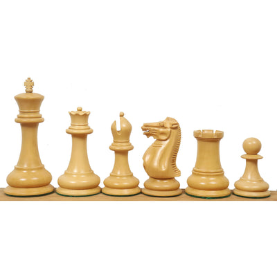 4.5" Reproduced 1849 Staunton Chess Set - Chess Pieces Only- Bud Rosewood-Triple Weight