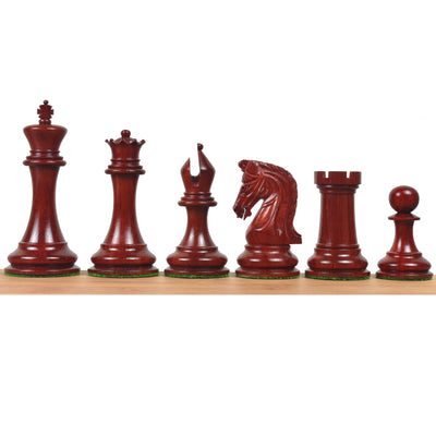 Combo of Repro 2016 Sinquefield Staunton Chess Set - Pieces in Bud Rosewood Pieces with Board and Box