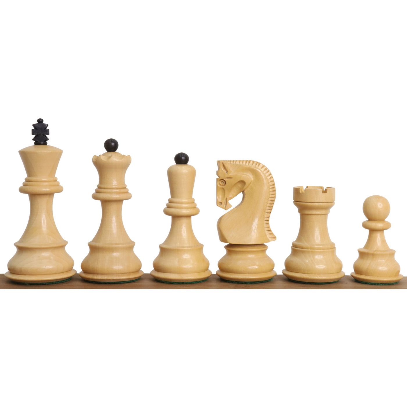 3.9" Russian Zagreb 59' Chess Set - Chess Pieces Only - Triple Weighted Ebony Wood