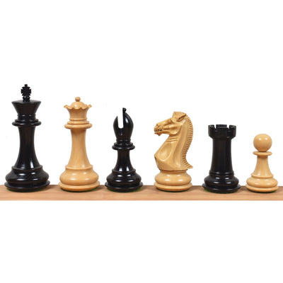 Slightly Imperfect 4.1" Traveller Staunton Luxury Chess Set - Chess Pieces Only - Triple Weighted Ebony Wood