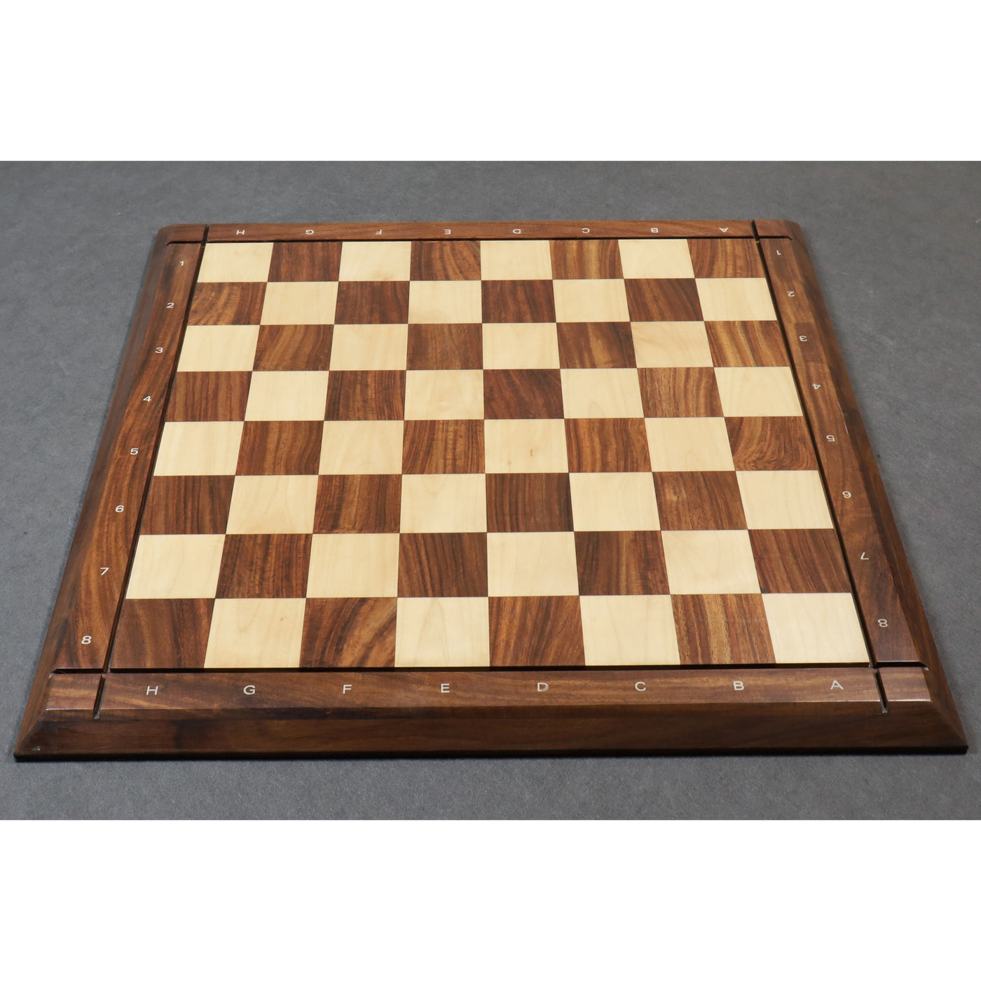  Hand Carved Chess Pieces - Drueke Style Golden Rosewood & Maple Chess board