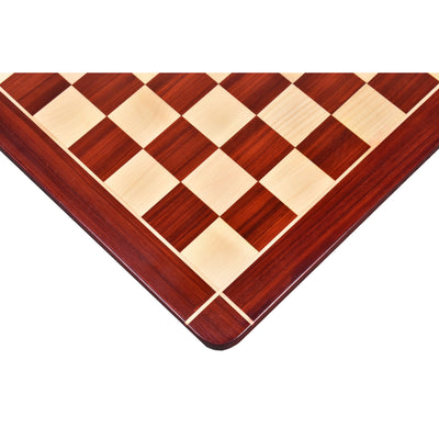 4.4" Dragon Luxury Staunton Bud RoseWood Chess Pieces with 23" Bud Rosewood & Maple Wood Signature Wooden Chessboard and Leatherette Coffer Storage Box