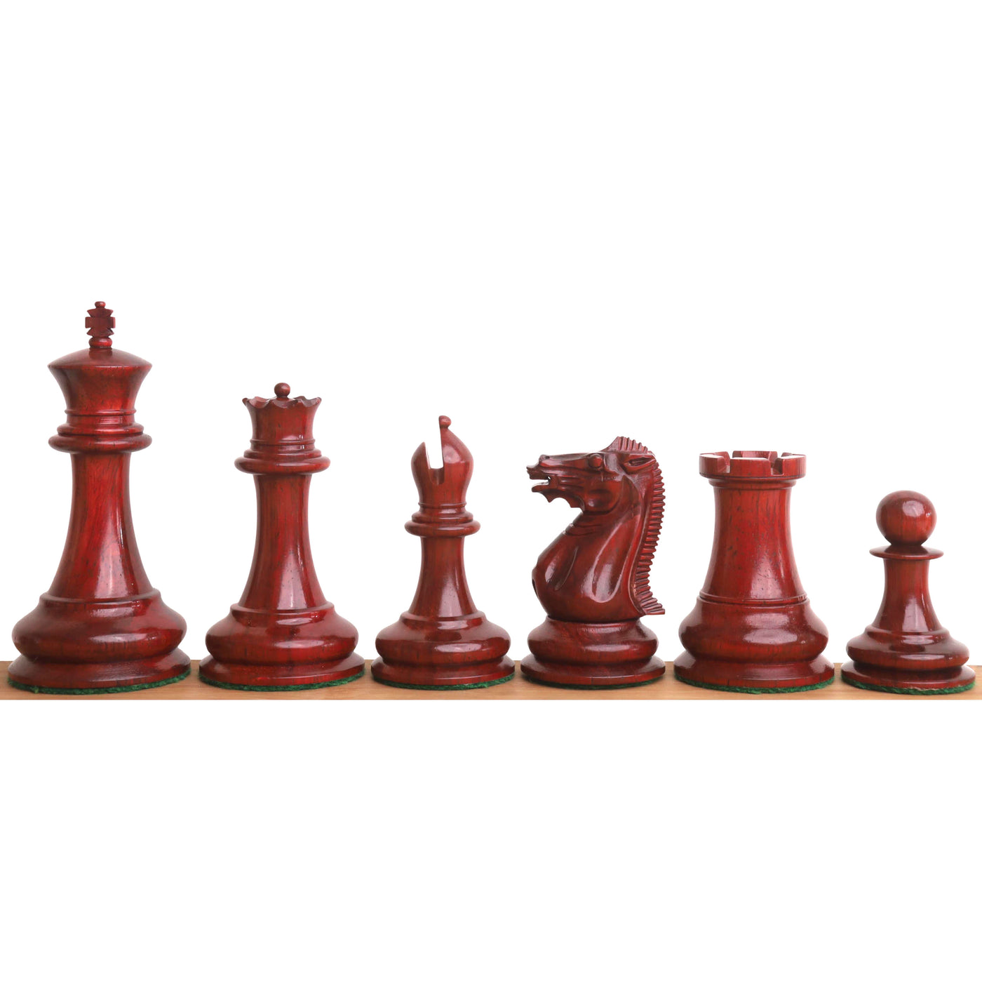 1849 Jacques Cook Staunton Collectors Chess Set - Chess Pieces Only- Bud Rosewood -3.75"