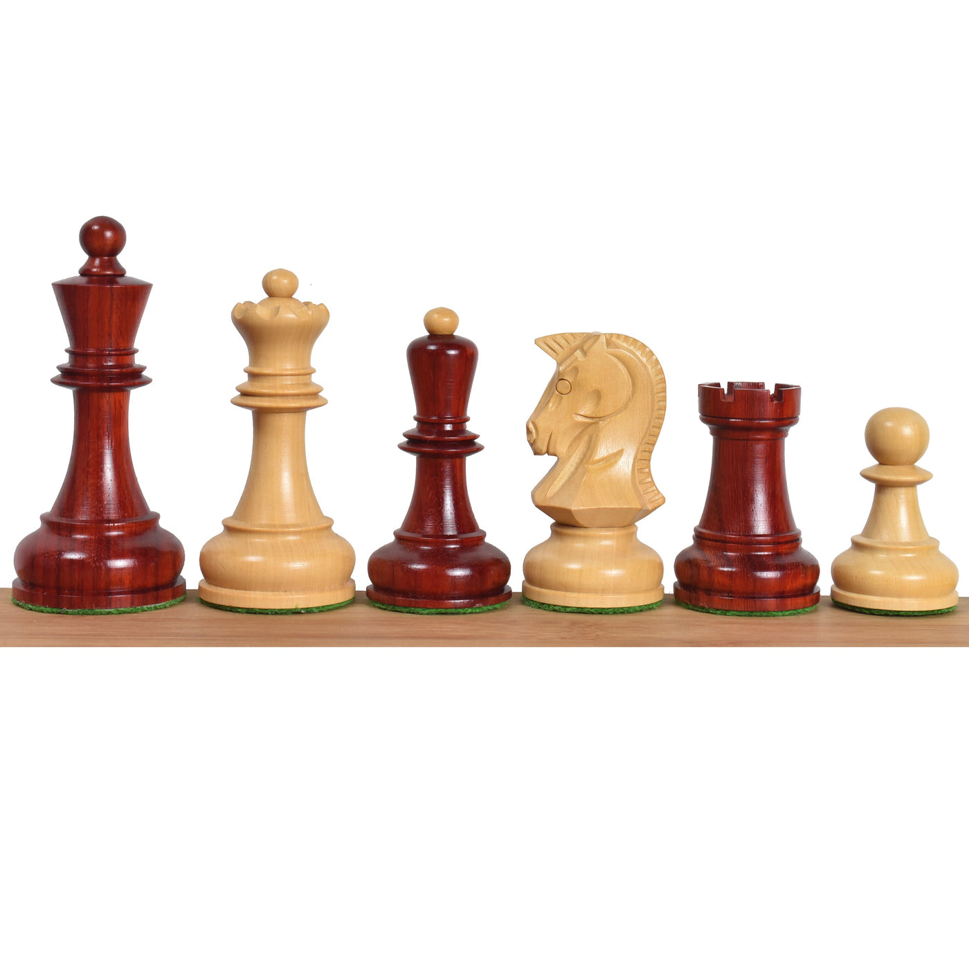 Slightly Imperfect 1970s' Dubrovnik Chess Set - Chess Pieces Only-Triple Weighted Bud Rosewood- 3.8" King