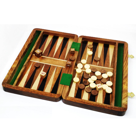 Wood Travel Game Folding Board | Chess Storage Box