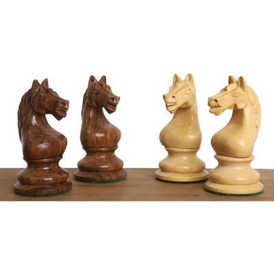 1933 Botvinnik Flohr-I Soviet Chess Set - Chess Pieces Only -Golden Rosewood- 3.6" King