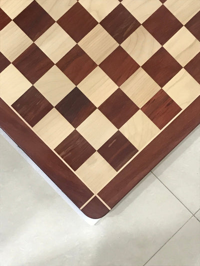 Slightly Imperfect 21" Bud Rosewood & Maple Wood Wooden Chessboard