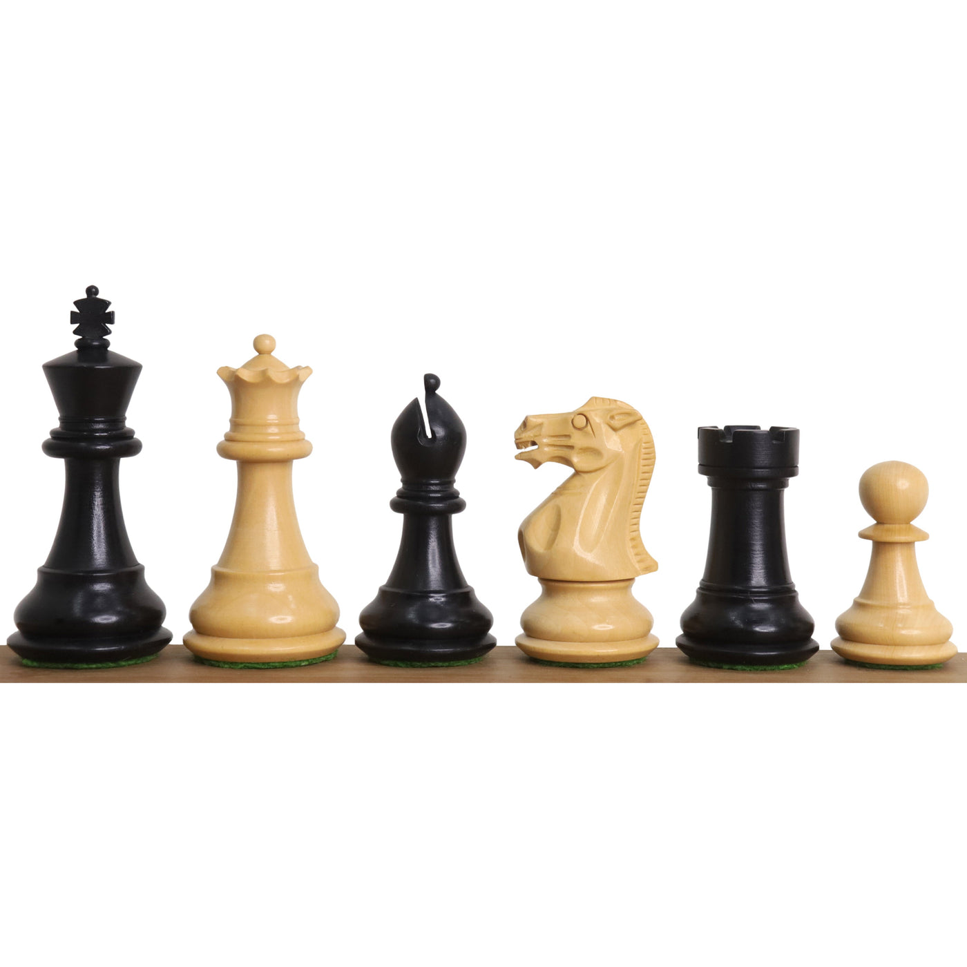 3" Professional Staunton Chess Set - Chess Pieces Only- Weighted Ebonized Boxwood