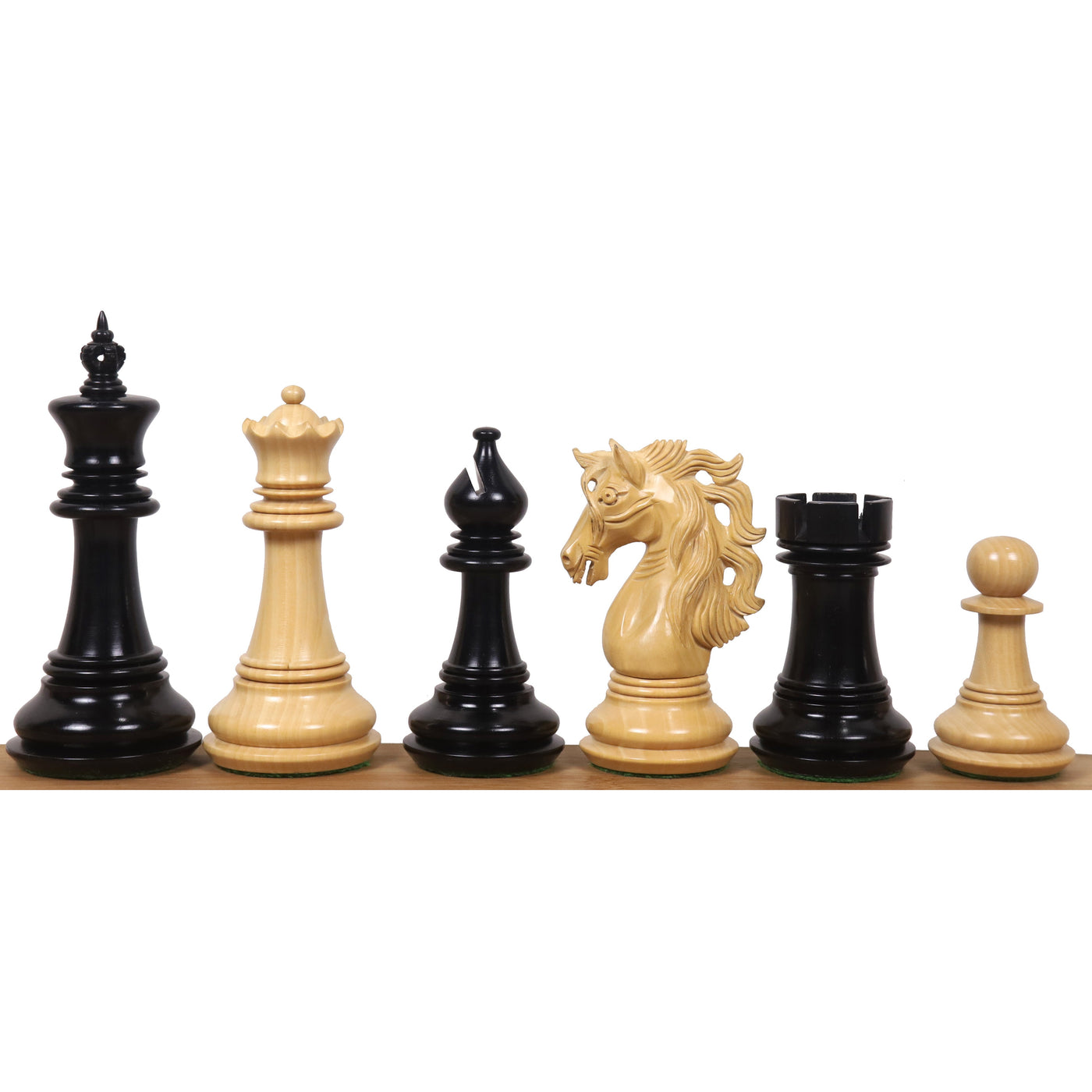 Combo of 4.6" Spartacus Luxury Staunton Chess Set - Pieces in Ebony Wood with 23" Large Ebony & Maple Wood Chessboard and Storage Box