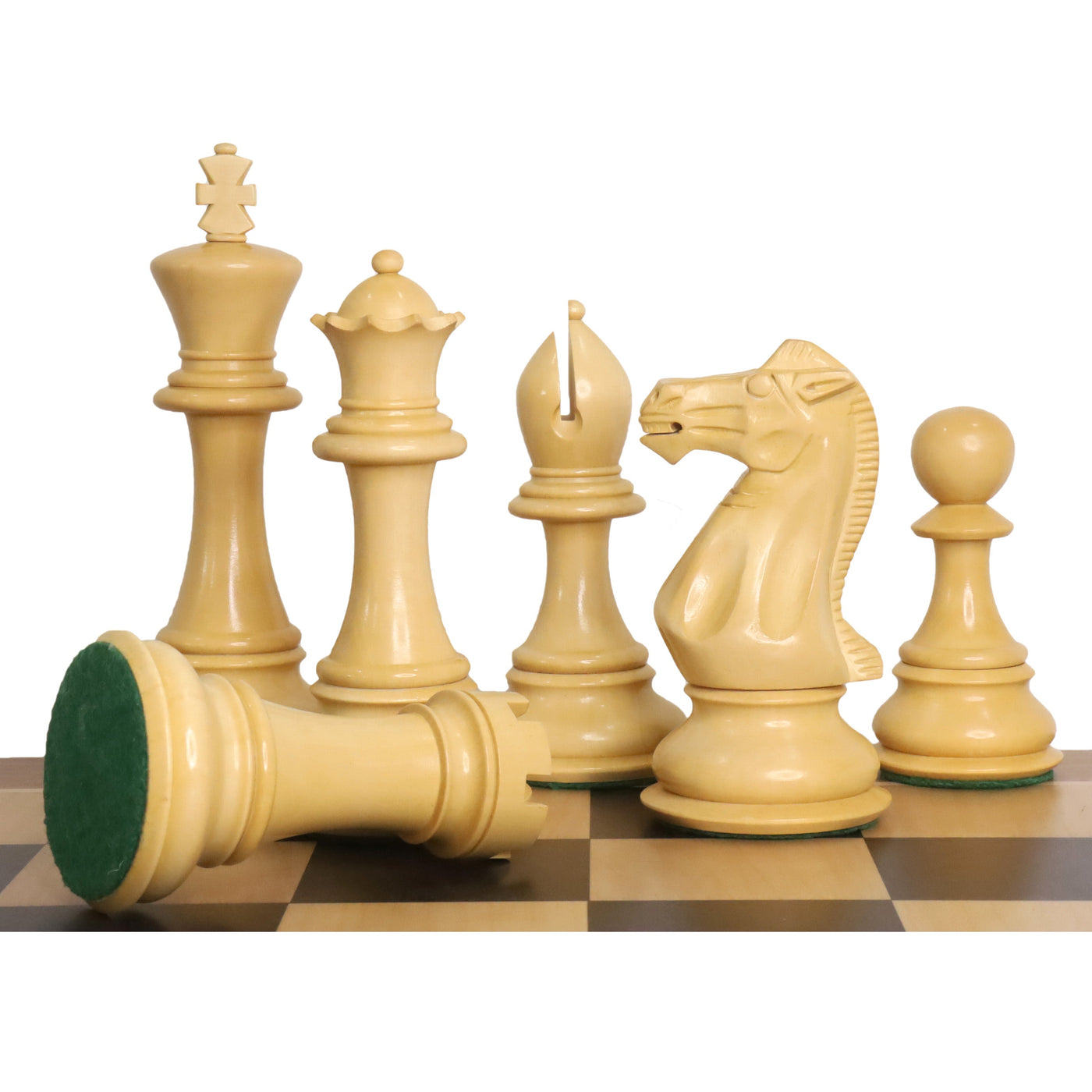 6.3" Jumbo Pro Staunton Luxury Chess Set - Chess Pieces Only - Ebony Wood -Triple Weight