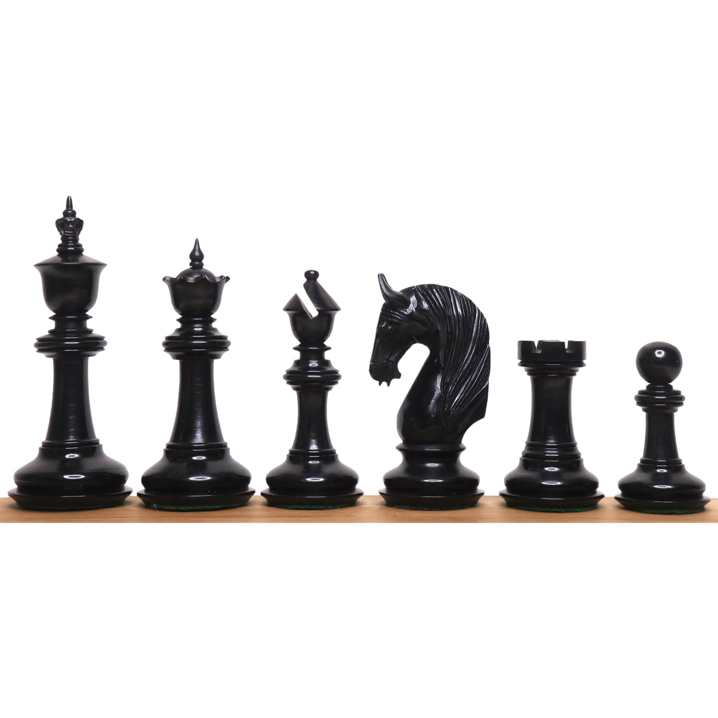 Slightly Imperfect 4.6" Bath Luxury Staunton Chess Set - Chess Pieces Only - Ebony Wood - Triple Weight