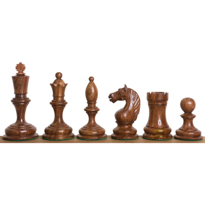 Slightly Imperfect 1933 Botvinnik Flohr-I Soviet Chess Set - Chess Pieces Only -Golden Rosewood- 3.6" King