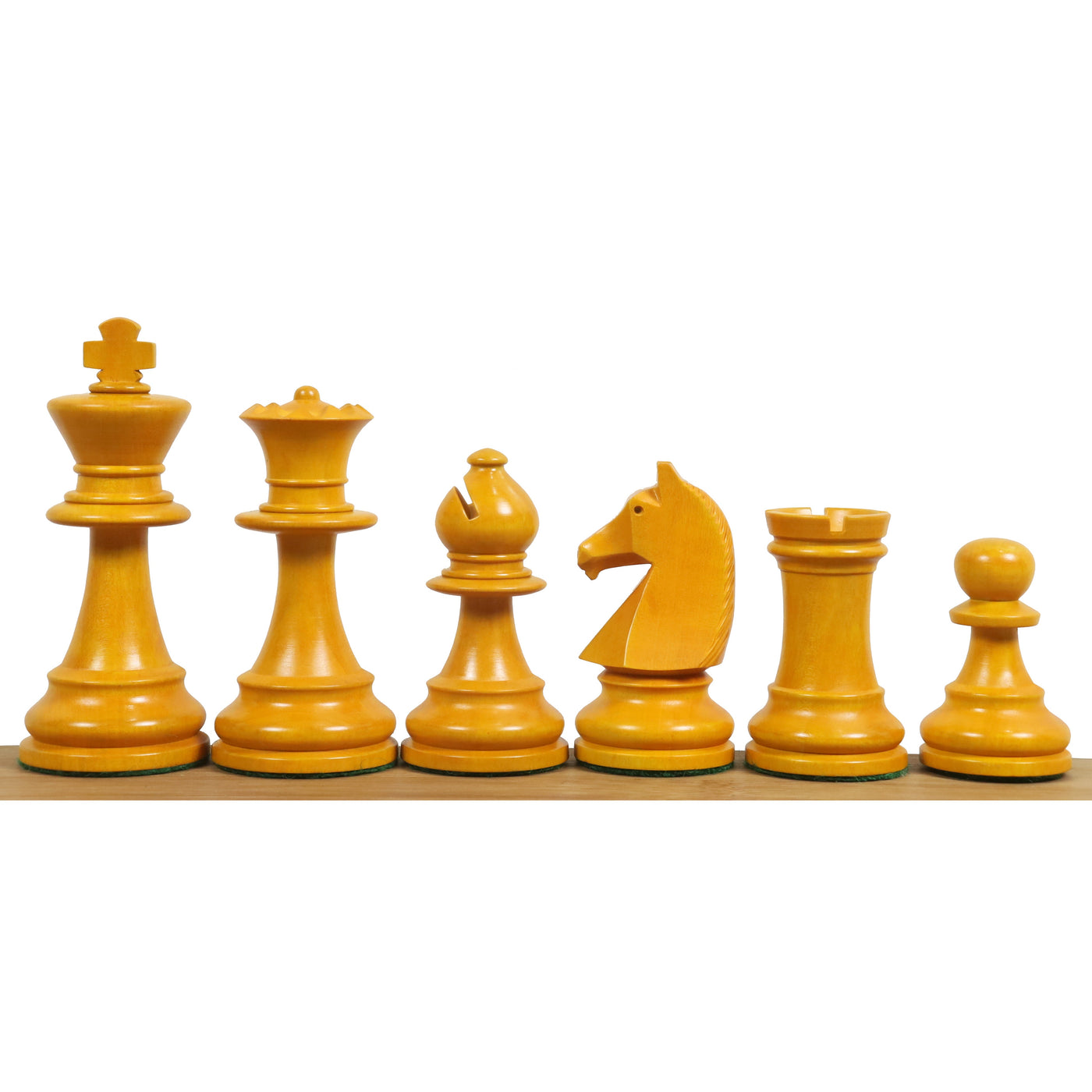 Slightly Imperfect 3.9" French Chavet Tournament Chess Set - Chess Pieces Only - Antiqued Boxwood