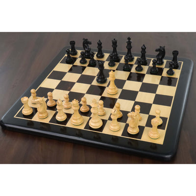 3.4" Meghdoot Series Staunton Chess Set - Chess Pieces Only - Weighted Ebonised Boxwood