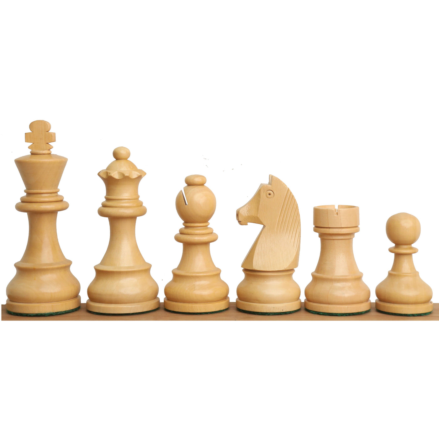 3.9" Tournament Chess Set - Chess Pieces Only in Ebonised Weighted wood with Extra Queens