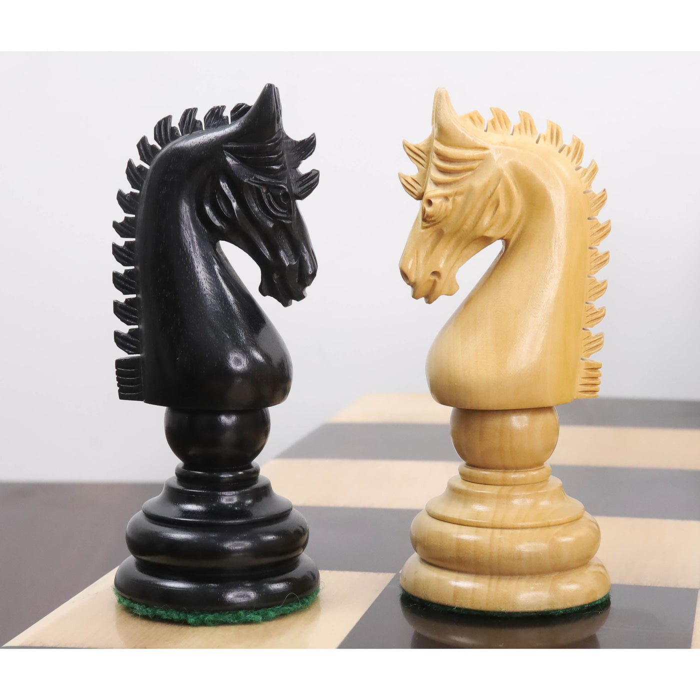 4.6" Medallion Luxury Staunton Chess Set - Chess Pieces Only - Triple Weight Ebony Wood