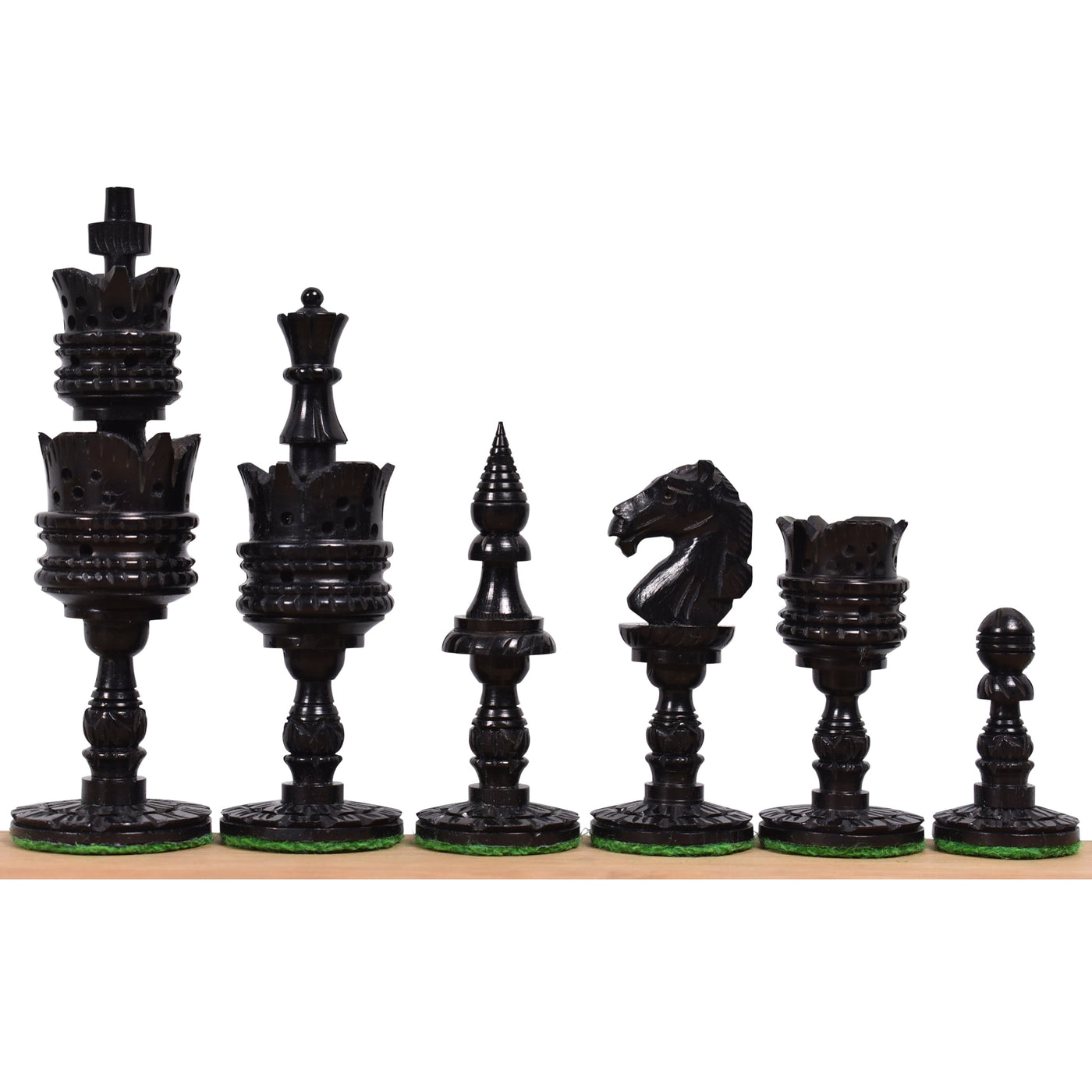 Lotus Series Hand Carved Chess Pieces Only Set
