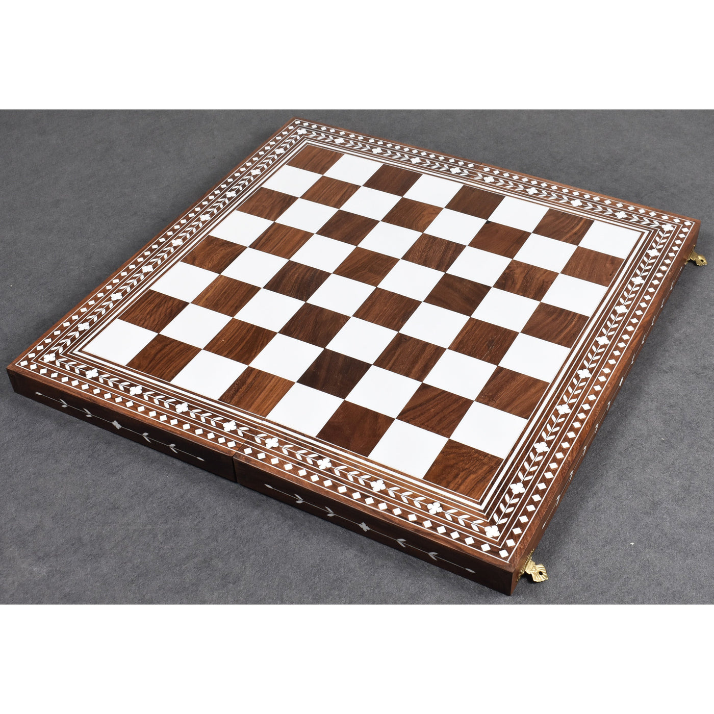 Buy Solid Sheesham & Acrylic Ivory Inlaid Wooden Folding Chess board online