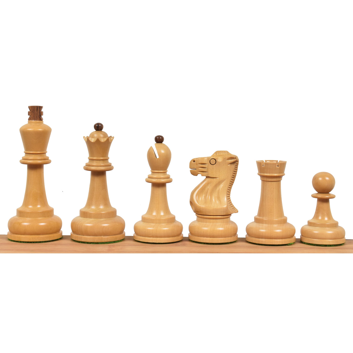 3.7" Soviet Großmeister Supreme Chess Set - Chess Pieces Only- Weighted Golden Rosewood