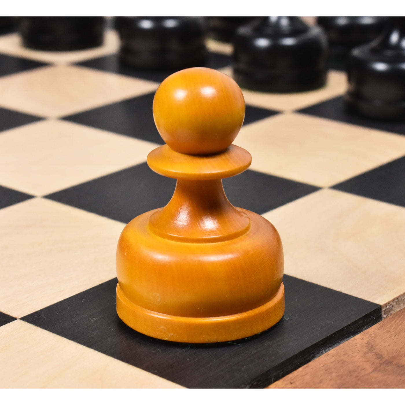 Slightly Imperfect 1960's Soviet Championship Tal Chess Set - Chess Pieces Only - Antiqued Boxwood- 4" King