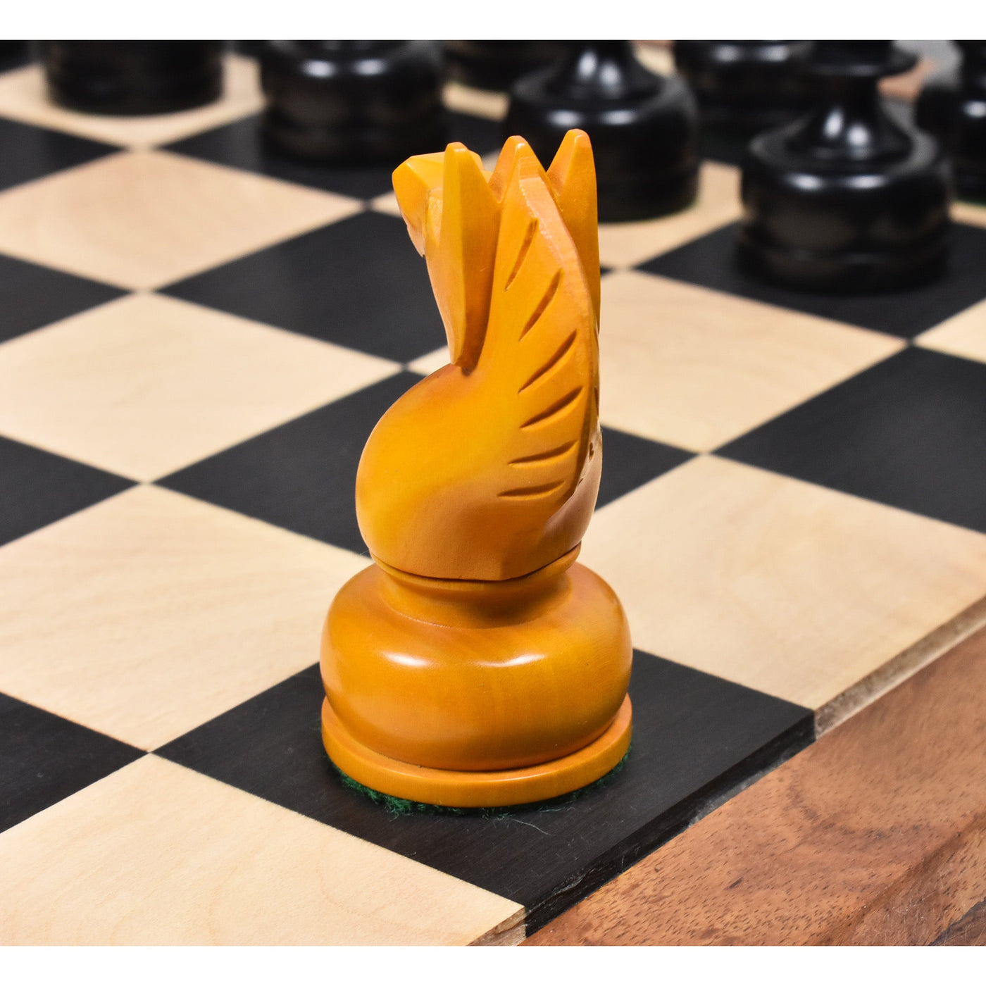 Slightly Imperfect 1960's Soviet Championship Tal Chess Set - Chess Pieces Only - Antiqued Boxwood- 4" King