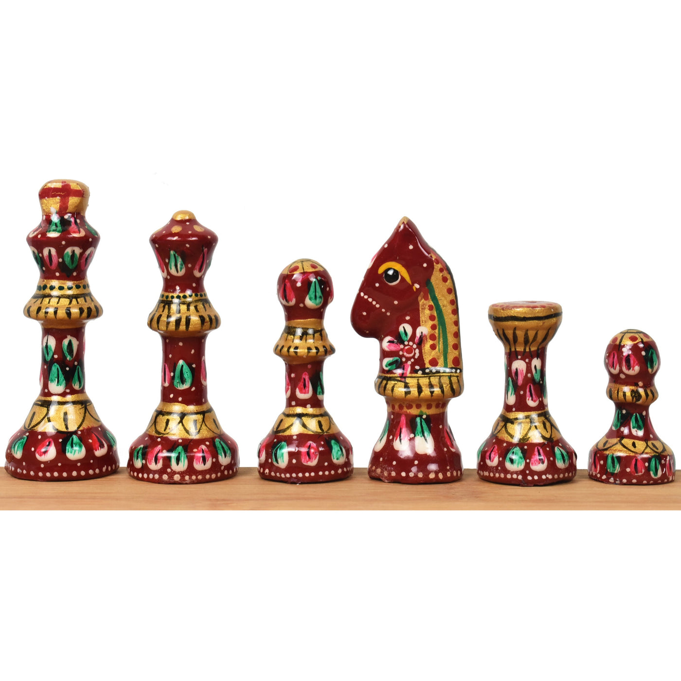 Handpainted Staunton Inspired Metal Luxury Chess Pieces & Board Set