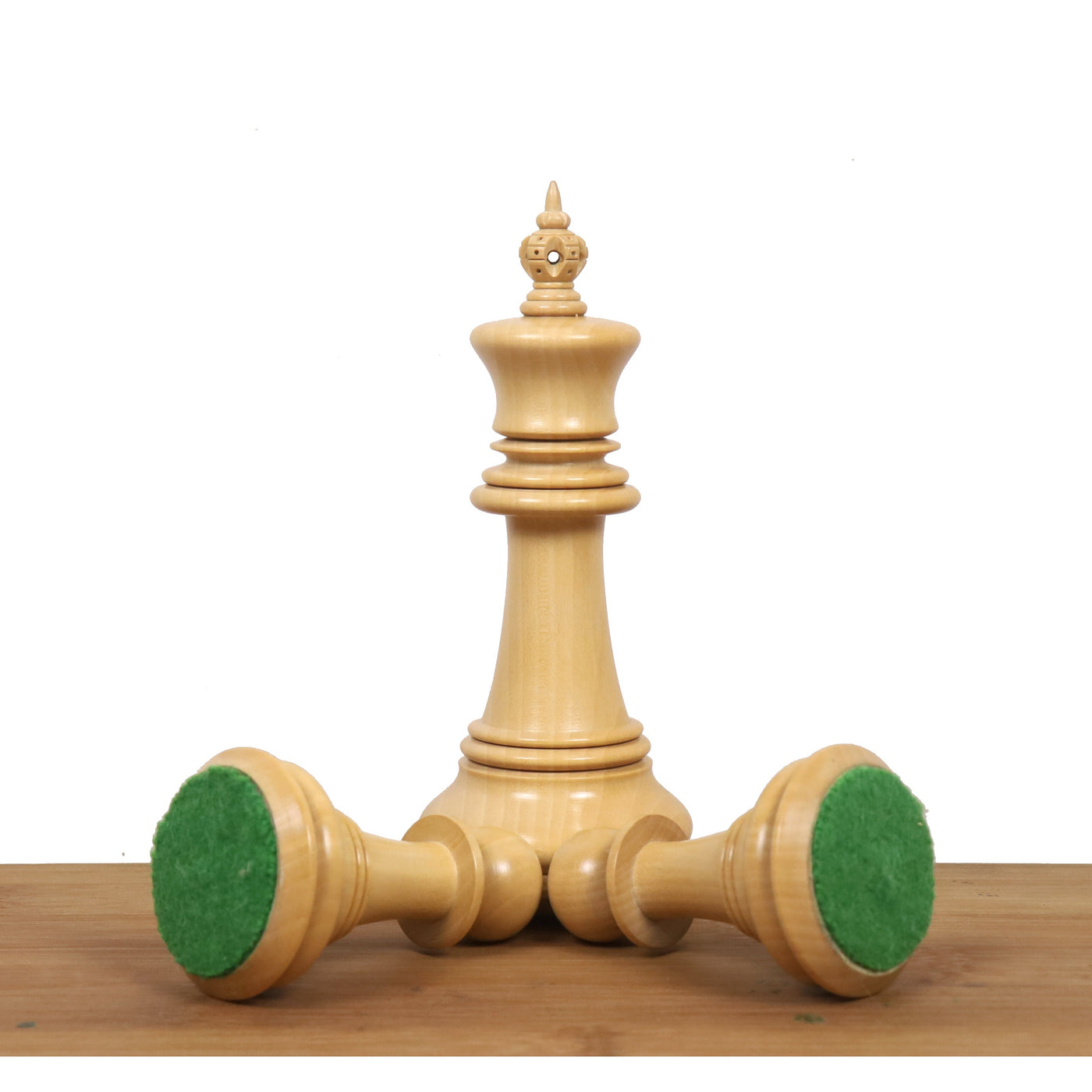 4.6" Spartacus Luxury Staunton Ebony Wood Chess Pieces with 23" Ebony & Maple Wood Chessboard - Sheesham borders - Matt Finish and Leatherette Coffer Storage Box