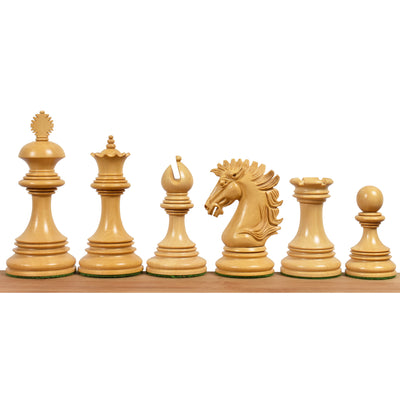 Combo of Alexandria Luxury Staunton Bud Rose Wood Chess Pieces with 23" Signature Wooden Chessboard and Leatherette Coffer Storage Box