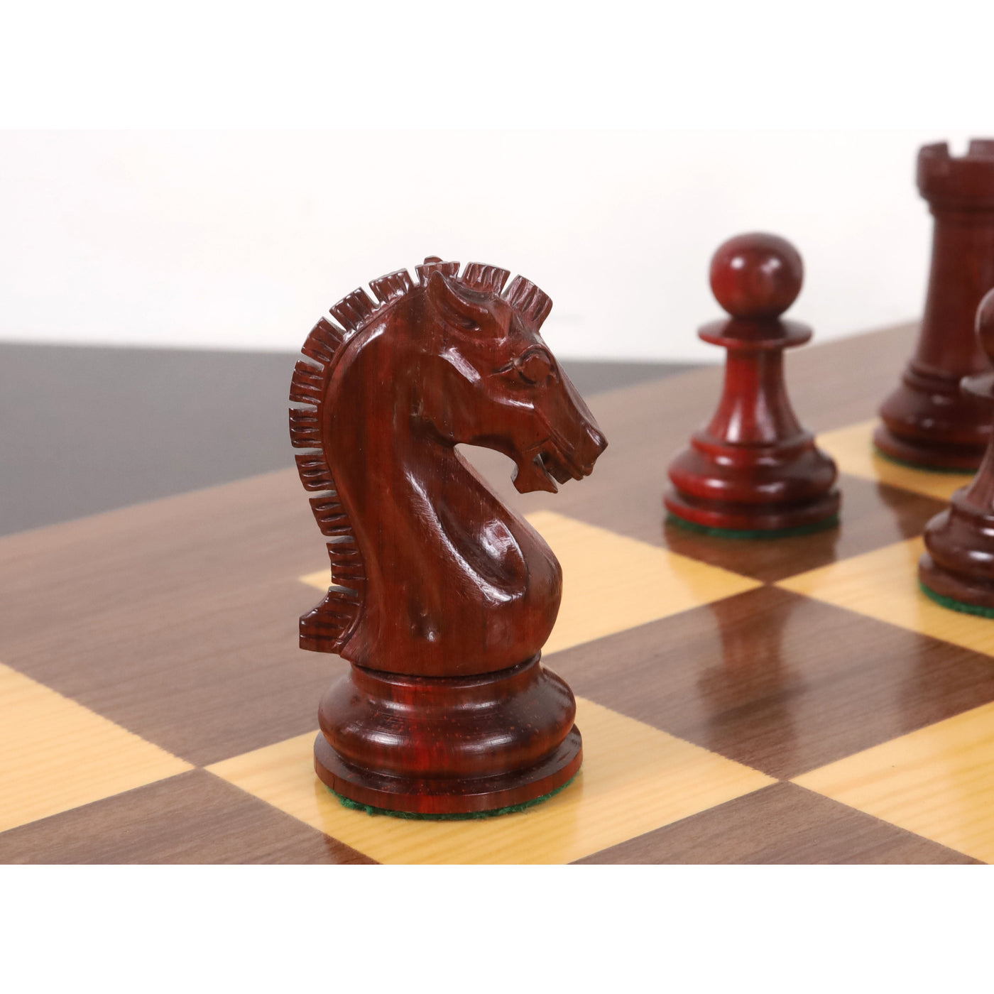 2021 Sinquefield Cup Reproduced Staunton Chess Set - Chess Pieces Only - Triple weighted Bud Rose Wood