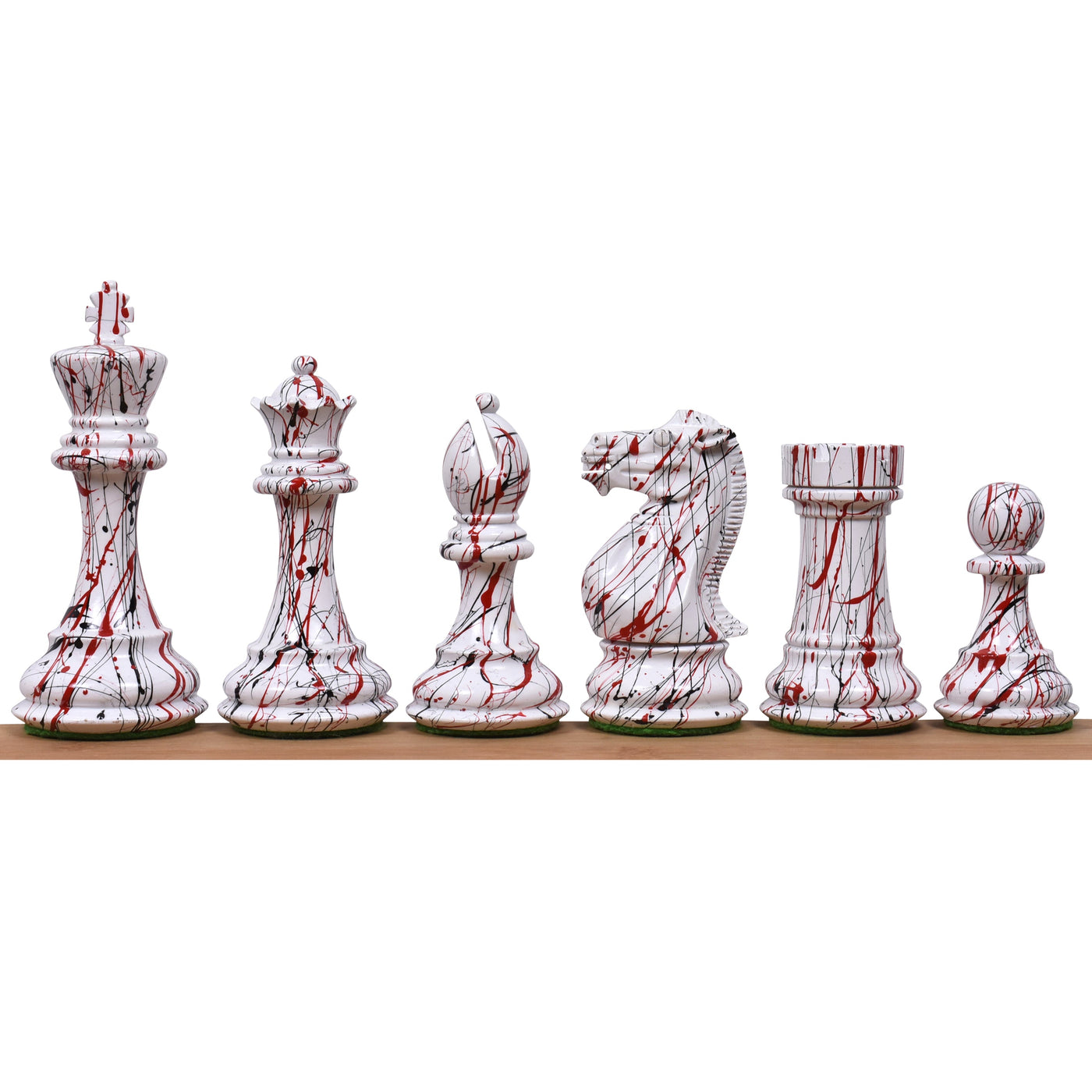Texture Painted Staunton Chess Pieces Only set 
