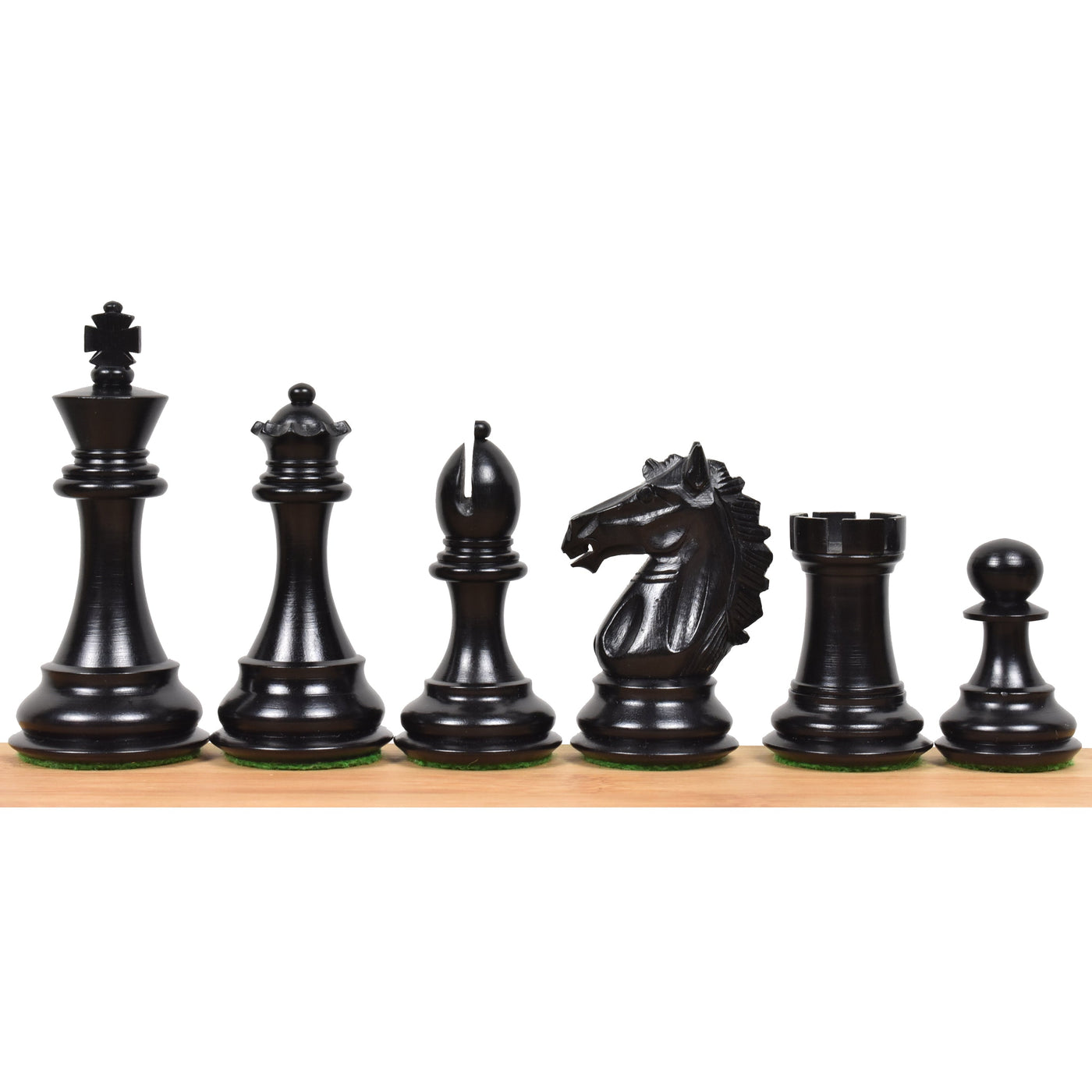 Combo of 3.9" Exclusive Alban Staunton Chess Set - Pieces in Ebony Wood with Board and Box