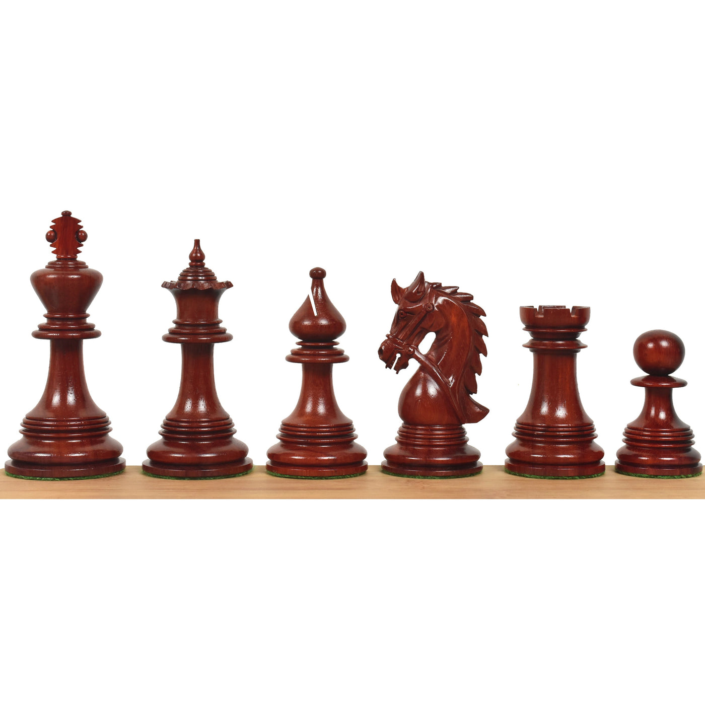 4.3" Napoleon Luxury Staunton Triple Weight Bud Rosewood Chess Pieces with 23" Bud Rosewood & Maple Wood Signature Wooden Chessboard and Leatherette Coffer Storage Box