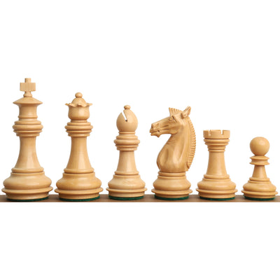 3.4" Meghdoot Series Staunton Chess Set - Chess Pieces Only - Weighted Golden Rosewood